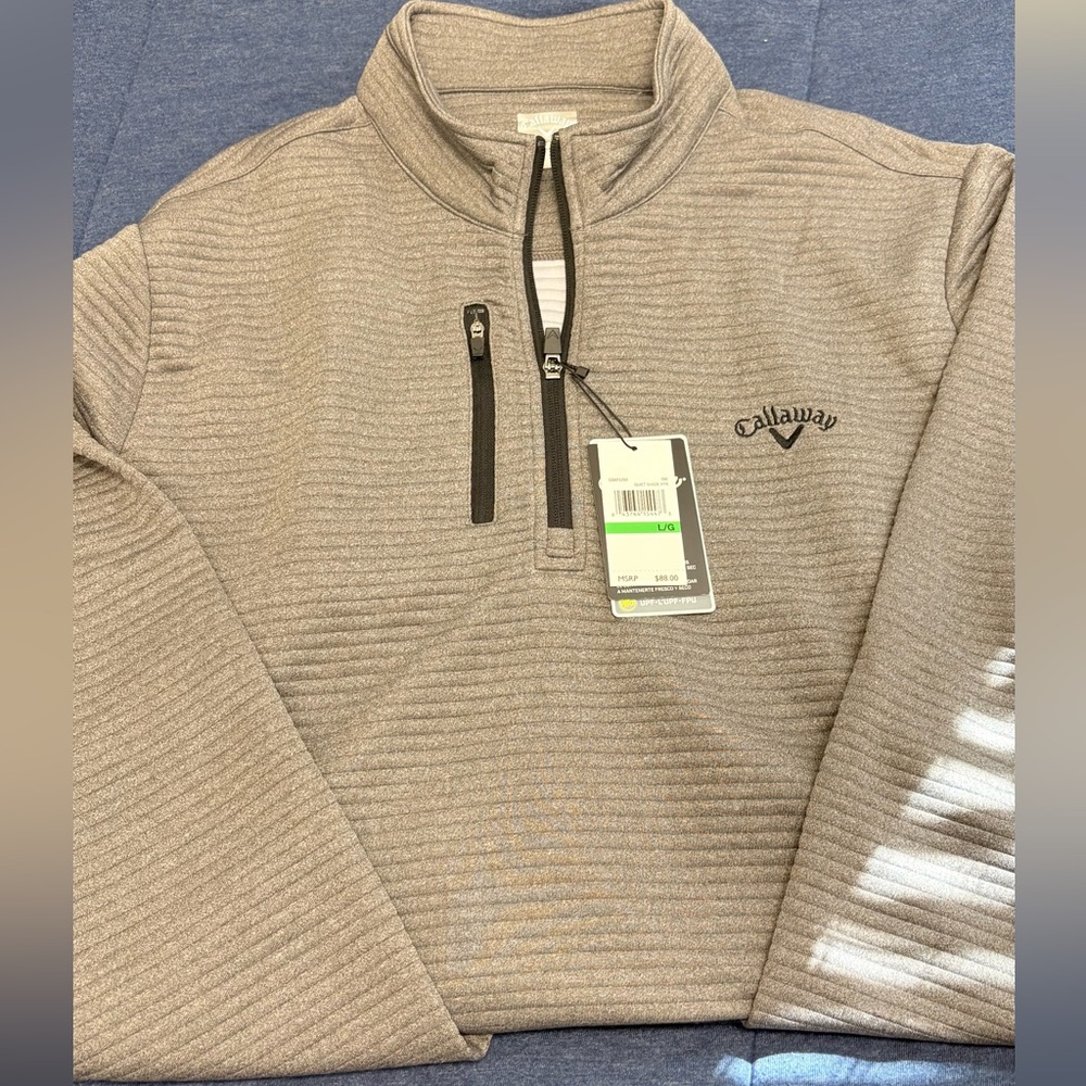 Callaway Heathered Gray Performance Pullover NWT - image 1